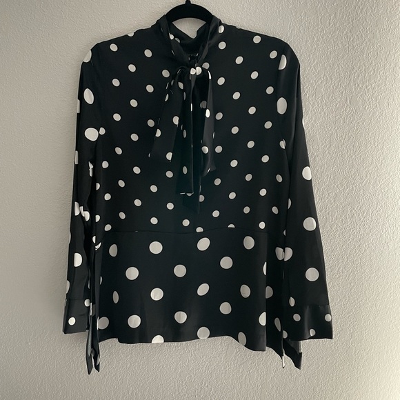 H&M Polka Dot Peplum Top ⚫️⚪️ - Picture 3 of 5